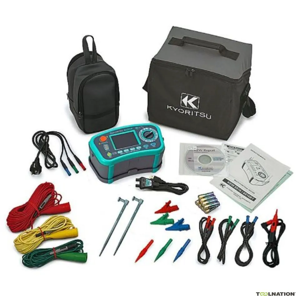 Kyoritsu 06516BTK1A KIT Installatietester, incl. interface, software, aardpennenset en Bluetooth