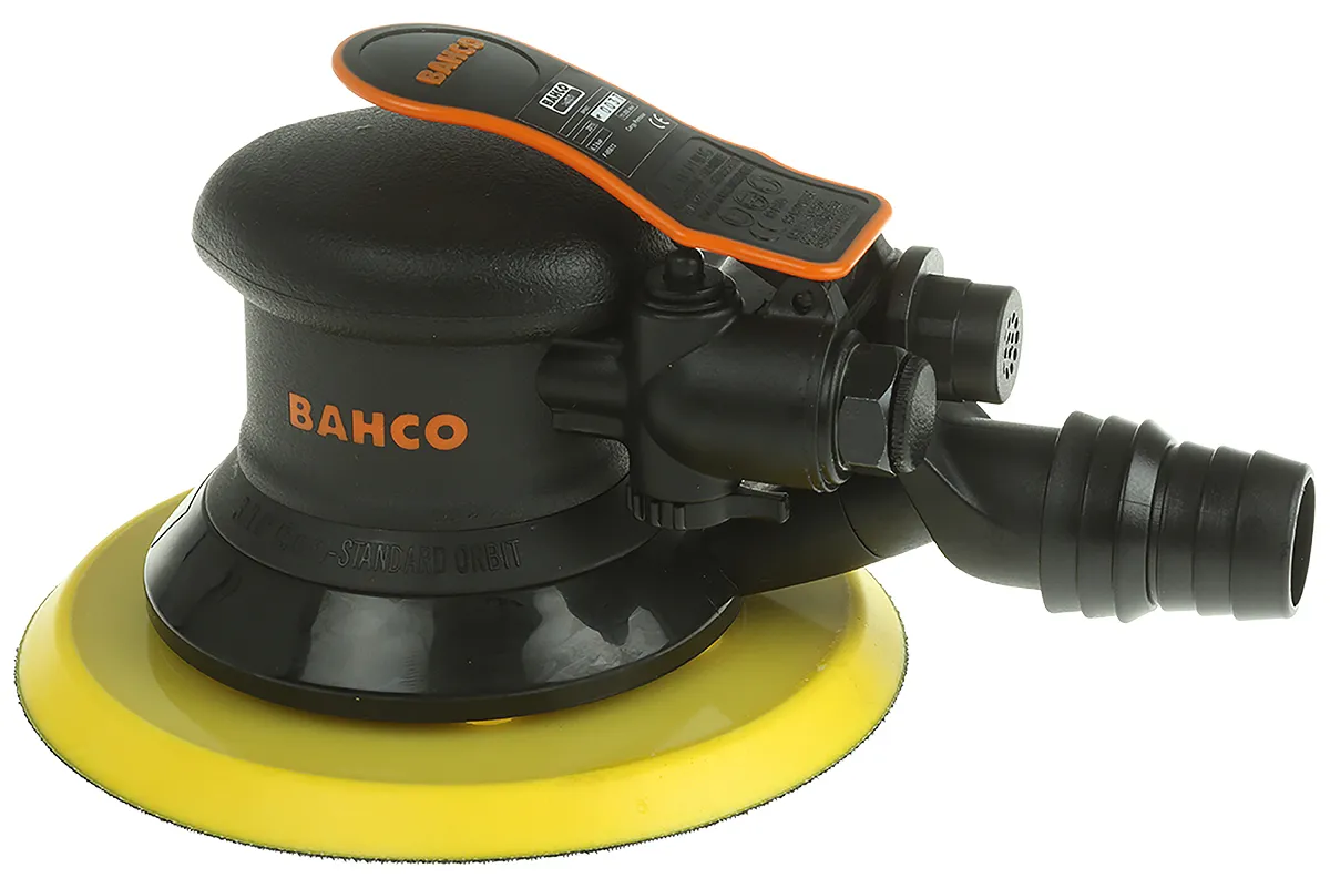 Levigatrice orbitale pneumatica Bahco, velocità 11000giri/min, tampone 152mm, attacco 1/4poll